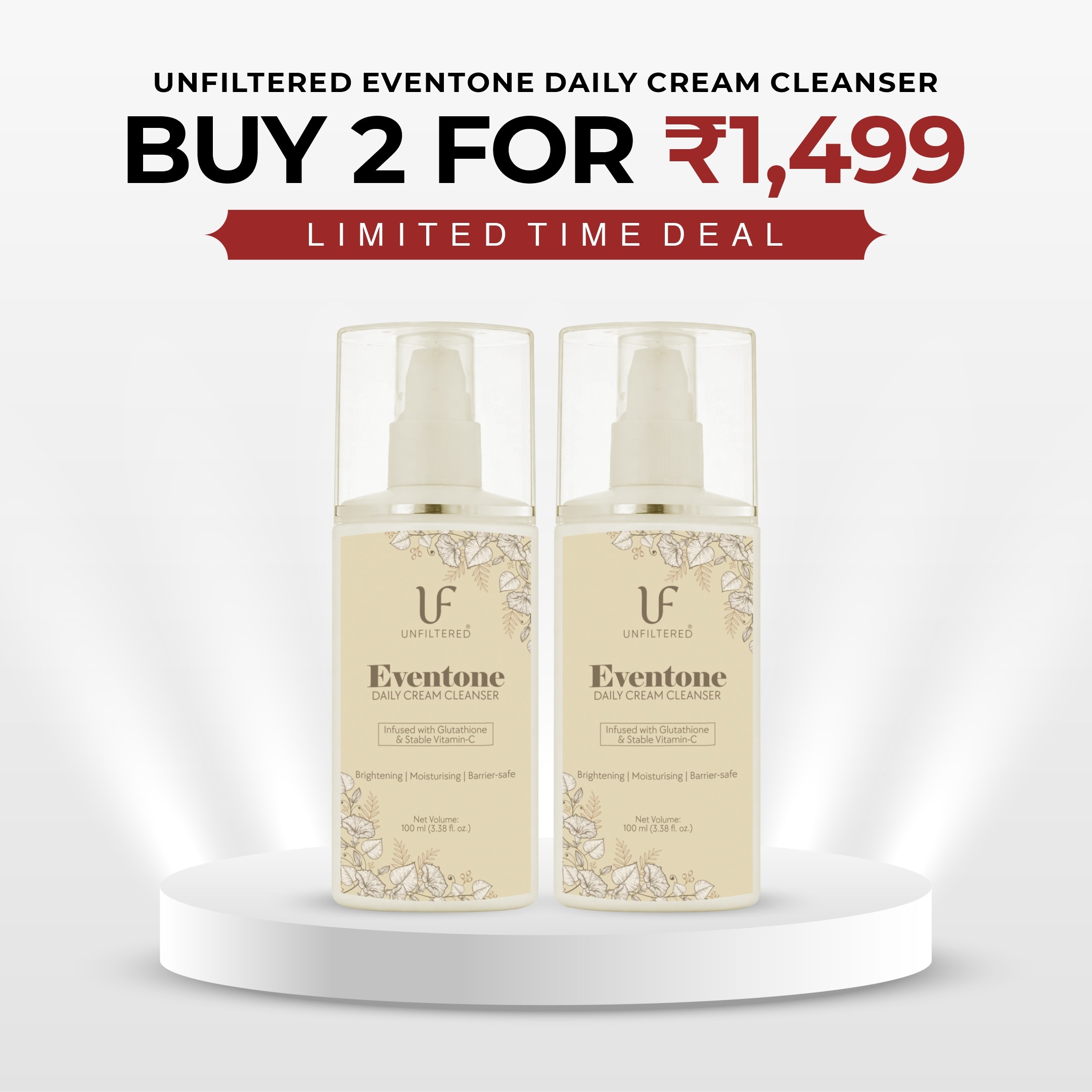 Combo - 2 x Evertone Cream Cleanser 100ml