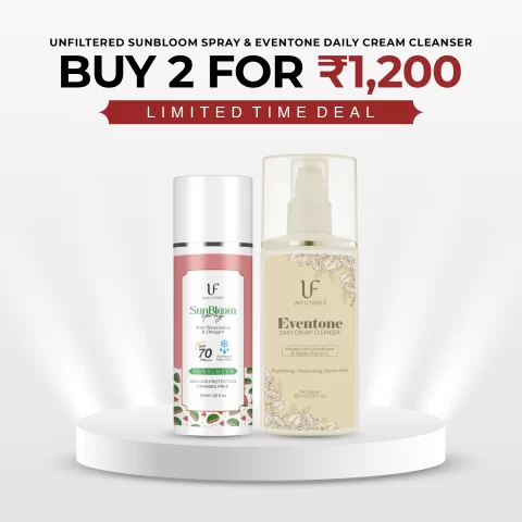 Combo (Pack of 2) - SunBloom Sunscreen Spray 50ml + Eventone Daily Cream Cleanser 100ml