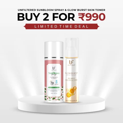 Combo (Pack of 2) - SunBloom Sunscreen Spray 50ml + Glow Burst Skin Toner 100ml
